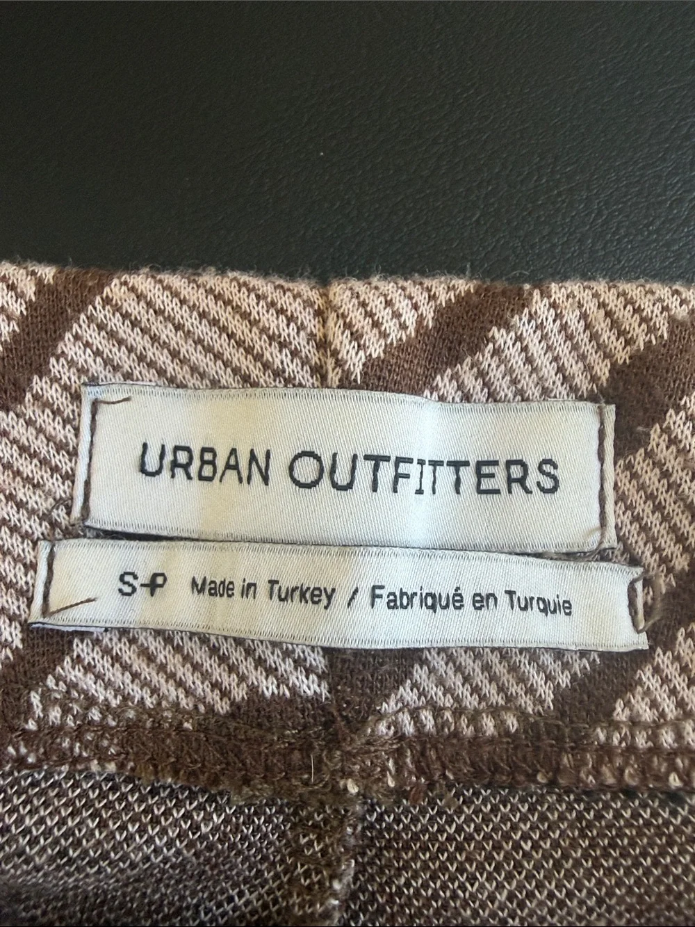 Urban Outfitters Brown Cream Chevron Wide Leg Knit Pants Size S